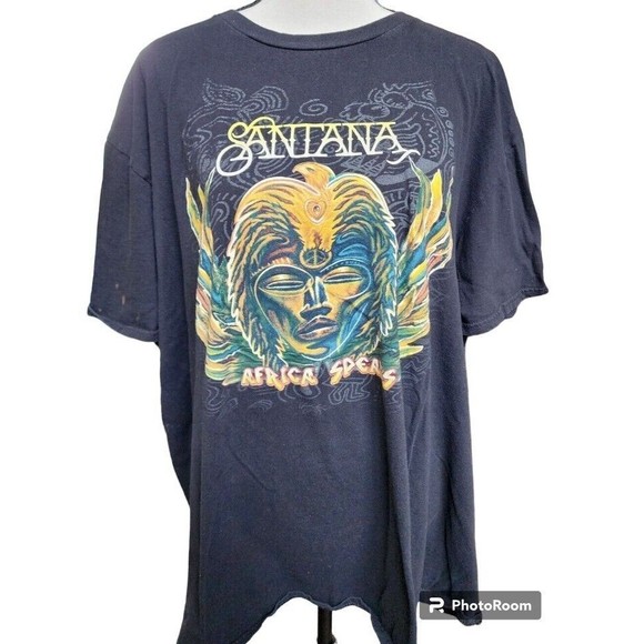 Other - Santana AFRICA SPEAKS 2019 Black Band T-shirt Size 2X Rock Music